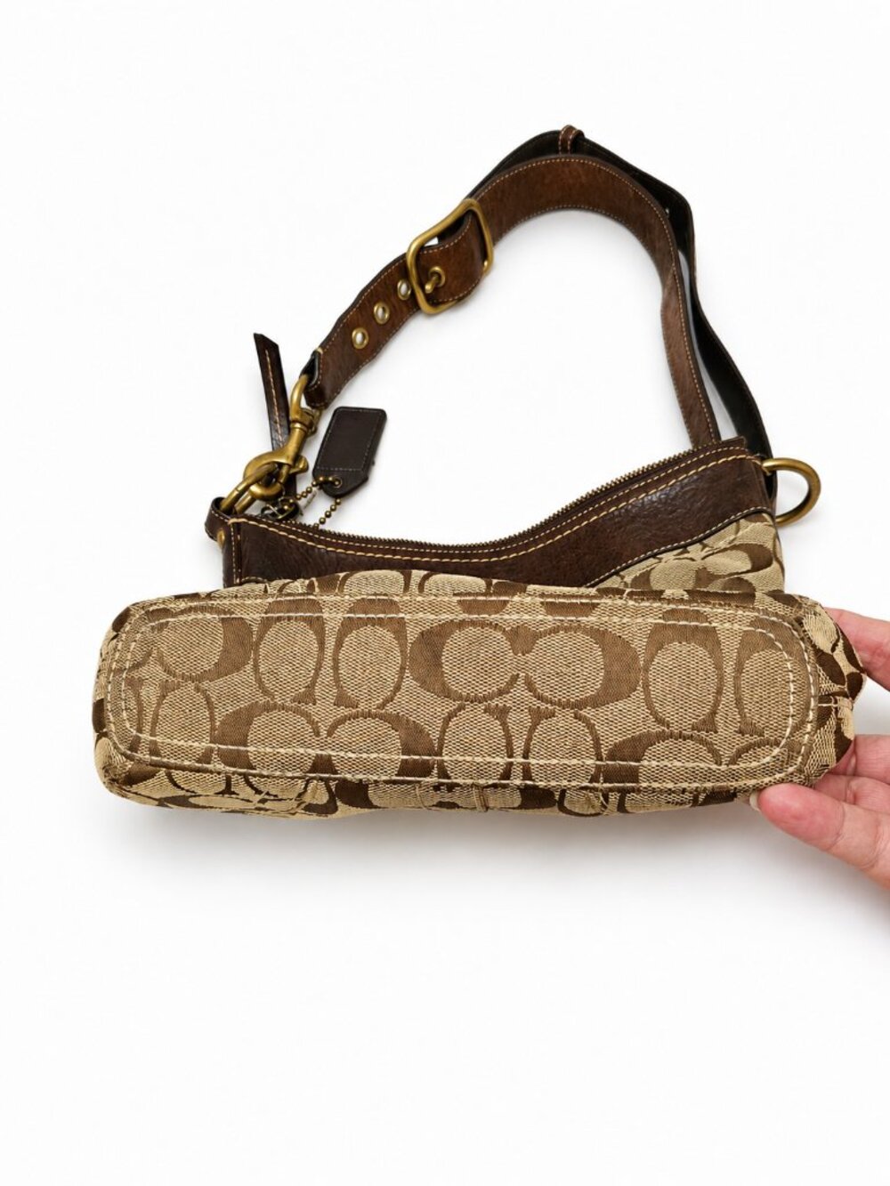 Vintage Coach Signature Hobo Shoulder Bag – Classic Signature Bag - Picture 5 of 7